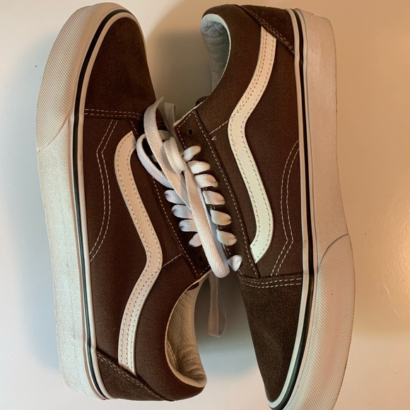 COPY - Vans Brown and White Old Skool Sneakers - Picture 7 of 8